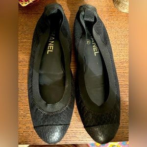 Chanel ballet flats black 37